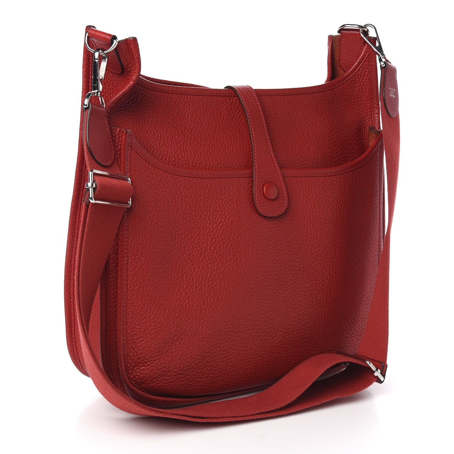 Hermes Taurillon Clemence Evelyne III GM Rouge Casaque 2 of 9
