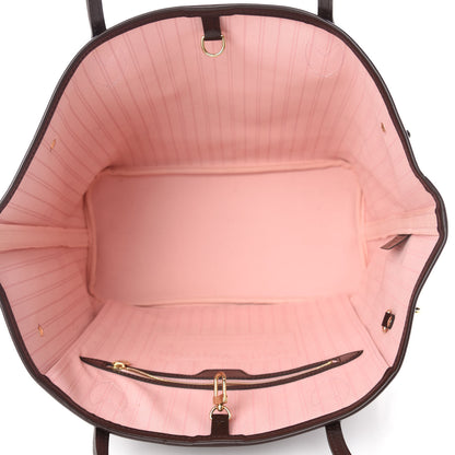 Louis Vuitton Damier Ebene Neo Neverfull MM Rose Ballerine 5 of 12