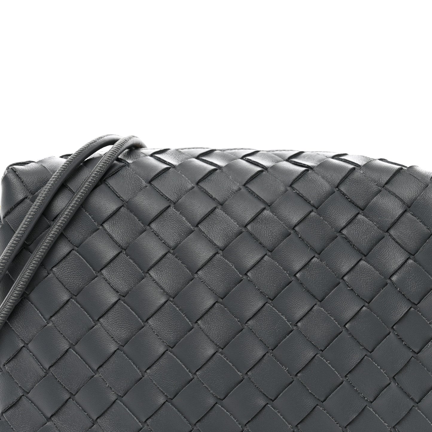 Nappa Intrecciato Small Loop Camera Bag Thunder