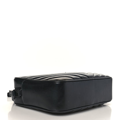 Saint Laurent Calfskin Matelasse Monogram Monochrome Lou Camera Bag Black 4 of 8