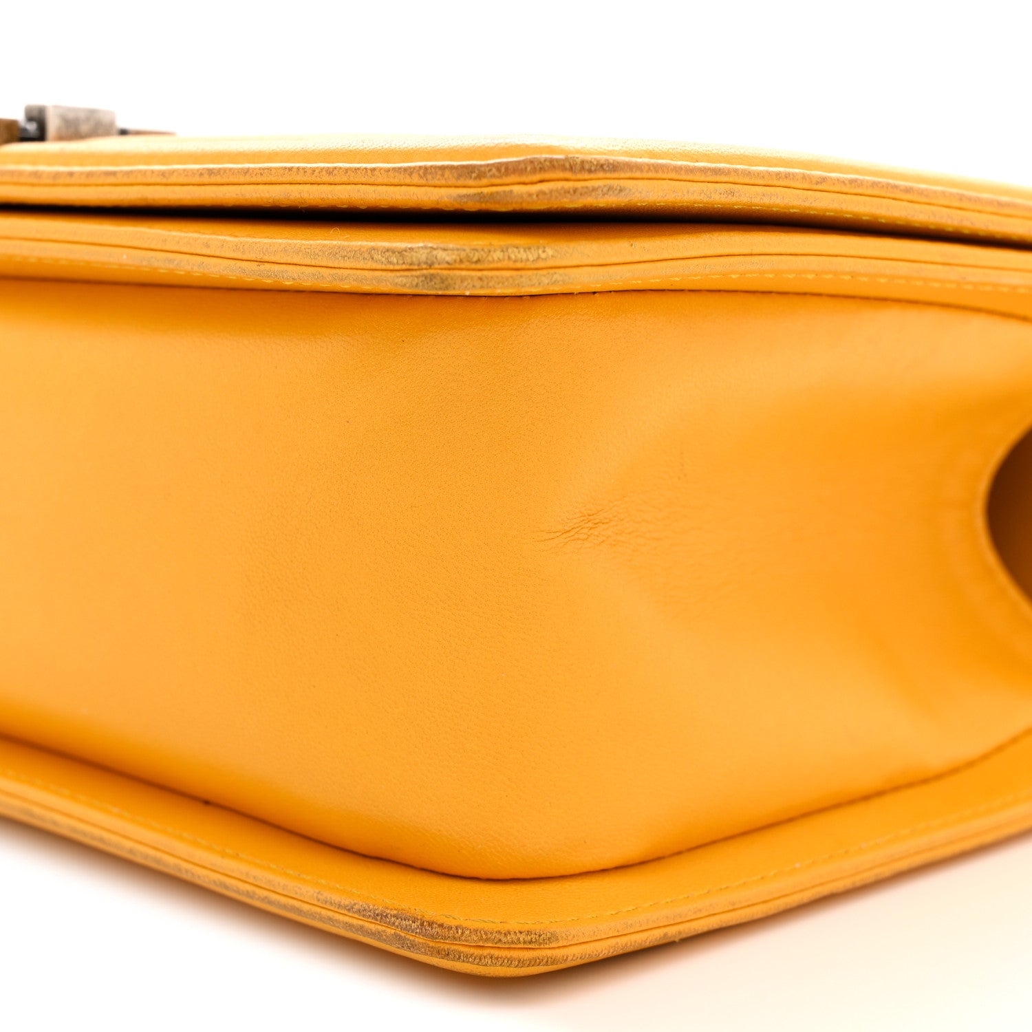 Chanel Lambskin Quilted Medium Boy Flap Yellow 10 of 17