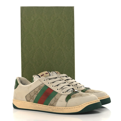 Gucci GG Monogram Nubuck Web Mens Screener Sneakers 9.5 New Sand Dusty Milk Vintage Green 12 of 12