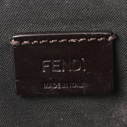 Fendi Canvas Vitello King Seta FF Embroidered Mini Compact Messenger Bag Asfalto Multicolor 6 of 10