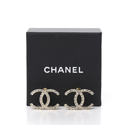 Chanel Baguette Crystal High Society CC Earrings Gold 5 of 5