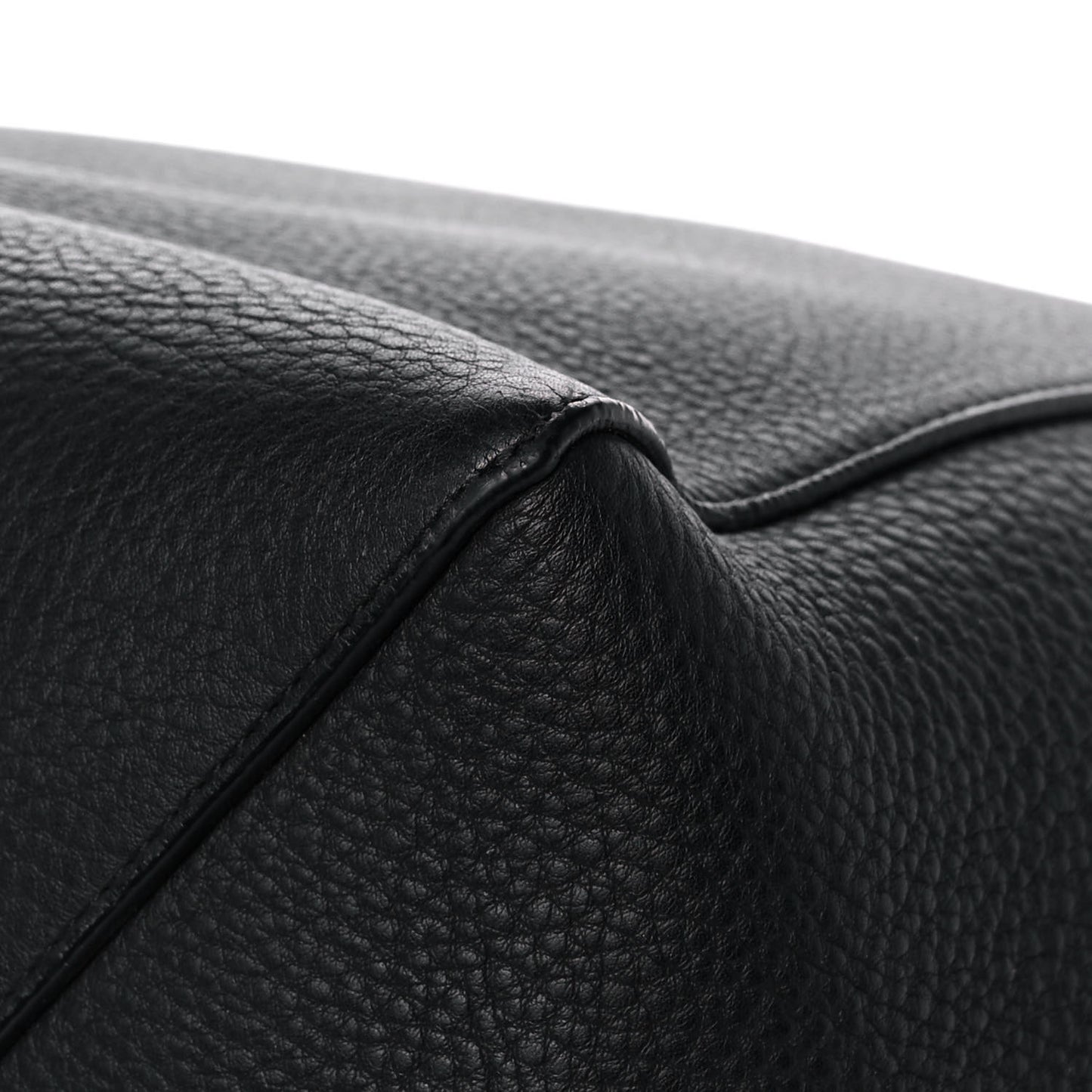 Grained Calfskin Medium Horizontal Cabas Phantom Black