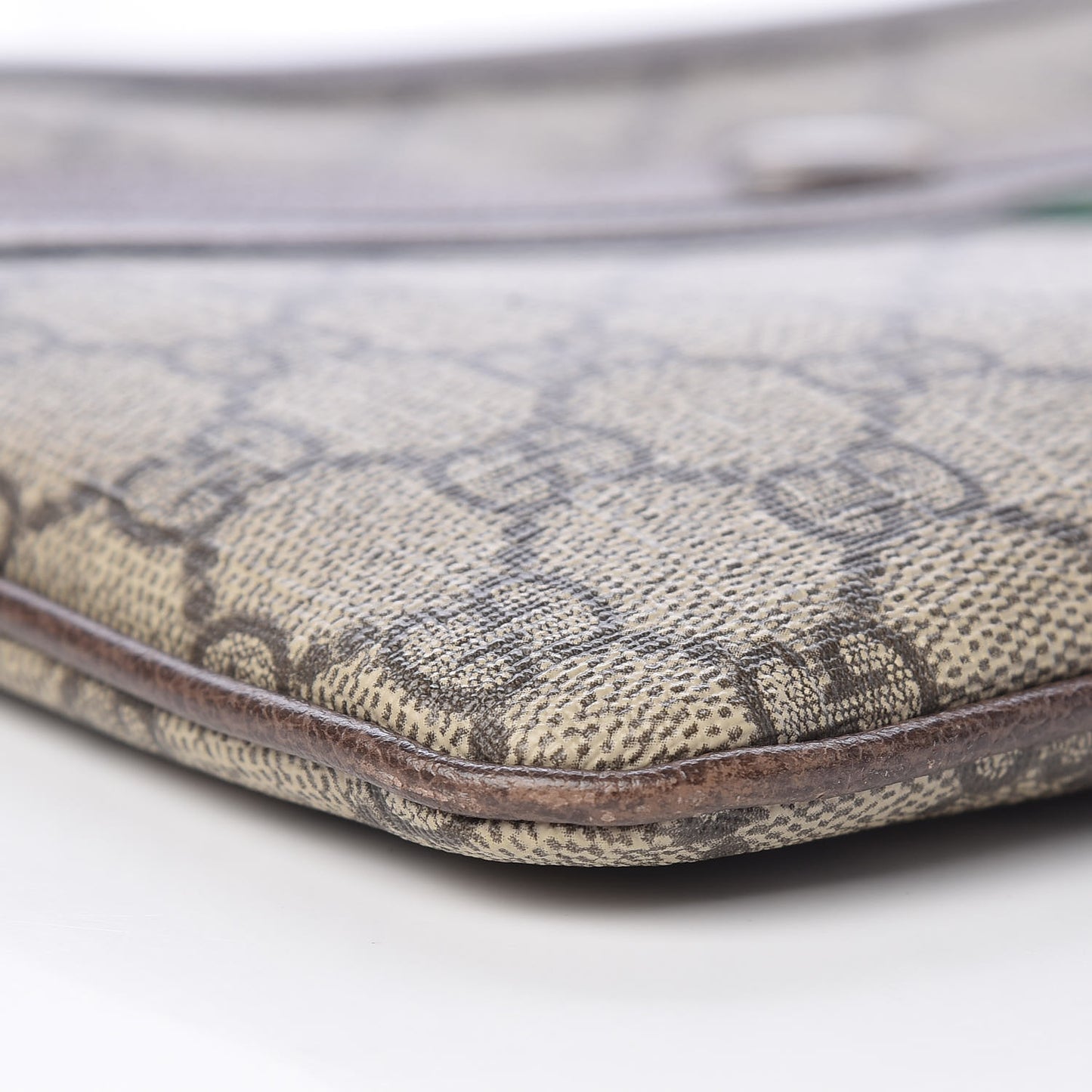 GG Supreme Monogram Large Ophidia Pouch Clutch Brown