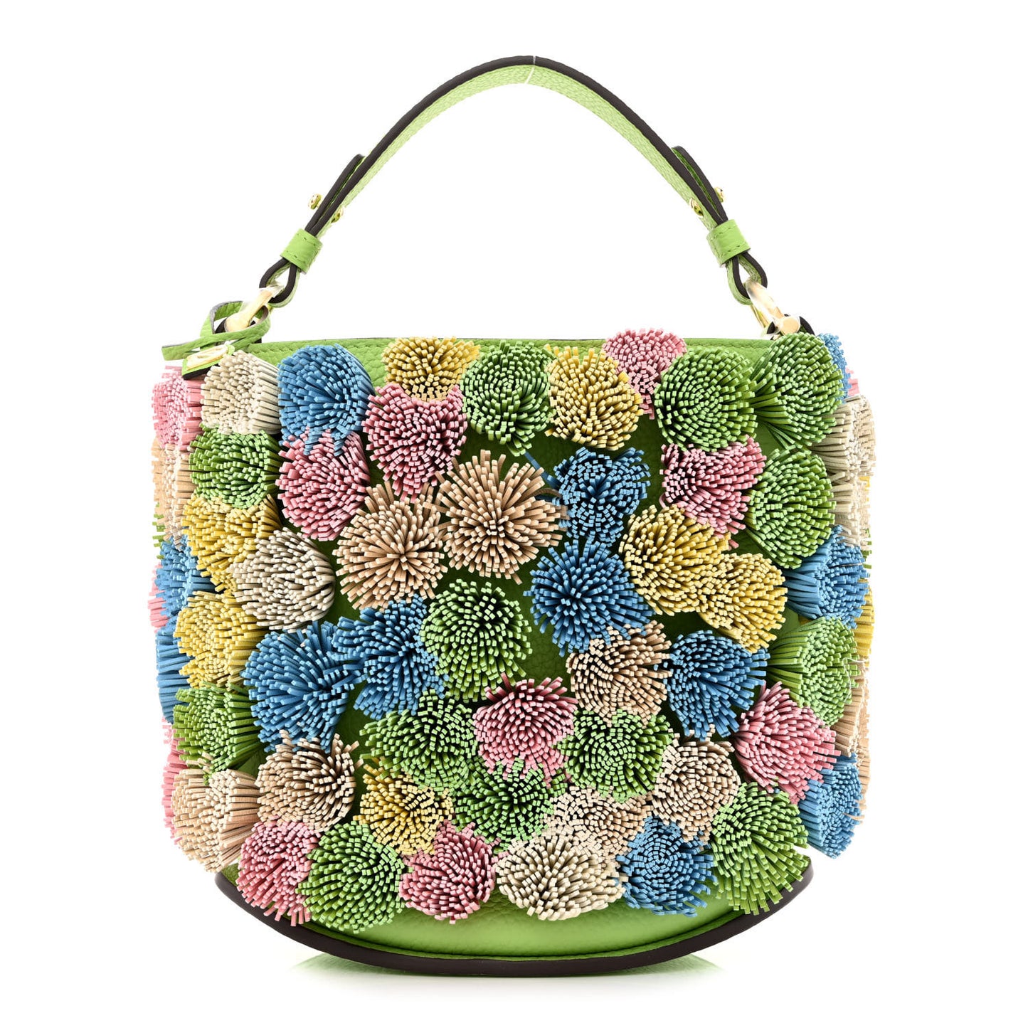 Taurillon Soft Mini Pompons Pin Bucket Multicolor Aloe
