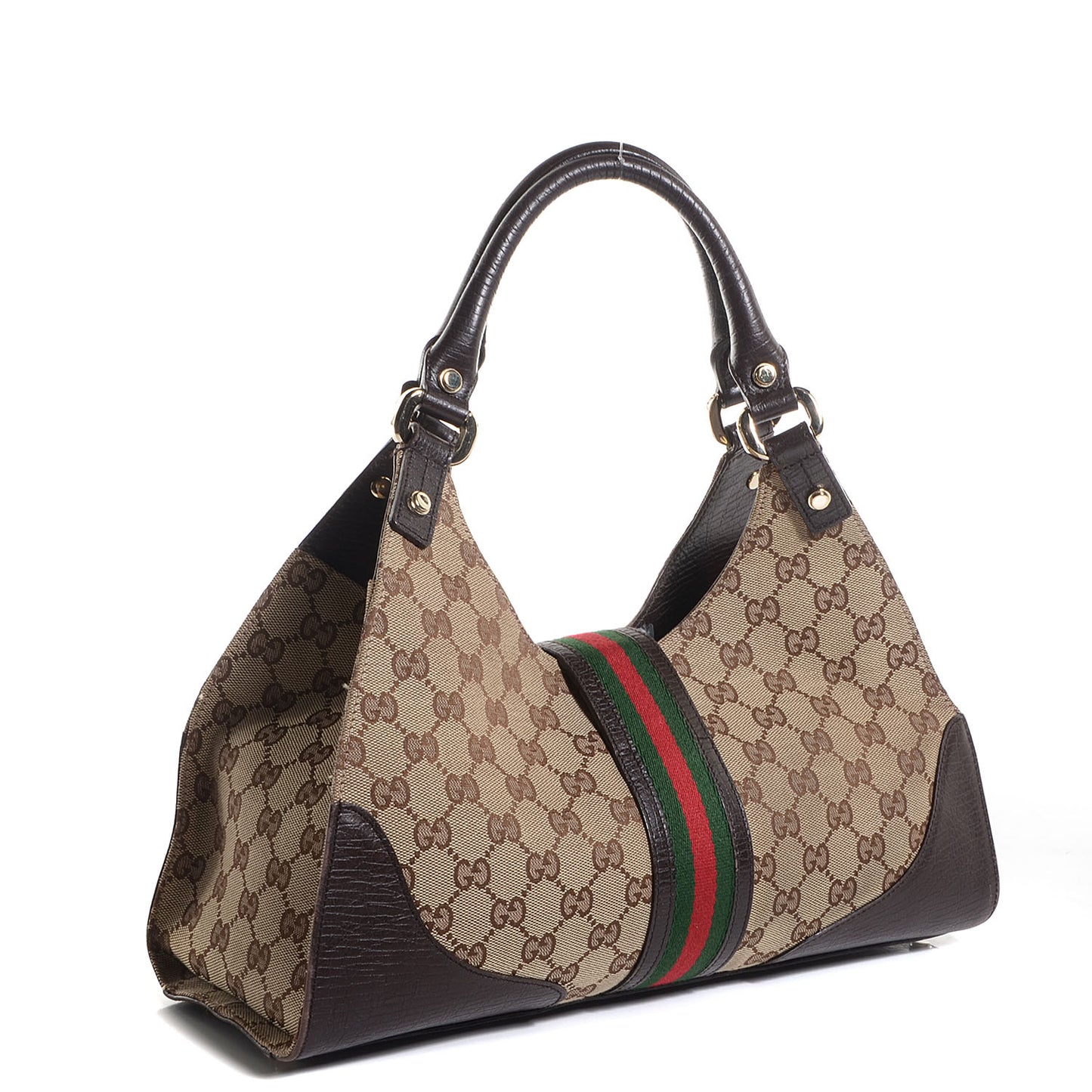 Monogram Web Junco Shoulder Bag Dark Brown