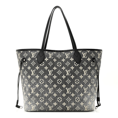 Louis Vuitton Denim Monogram Jacquard Neverfull MM Grey 1 of 10