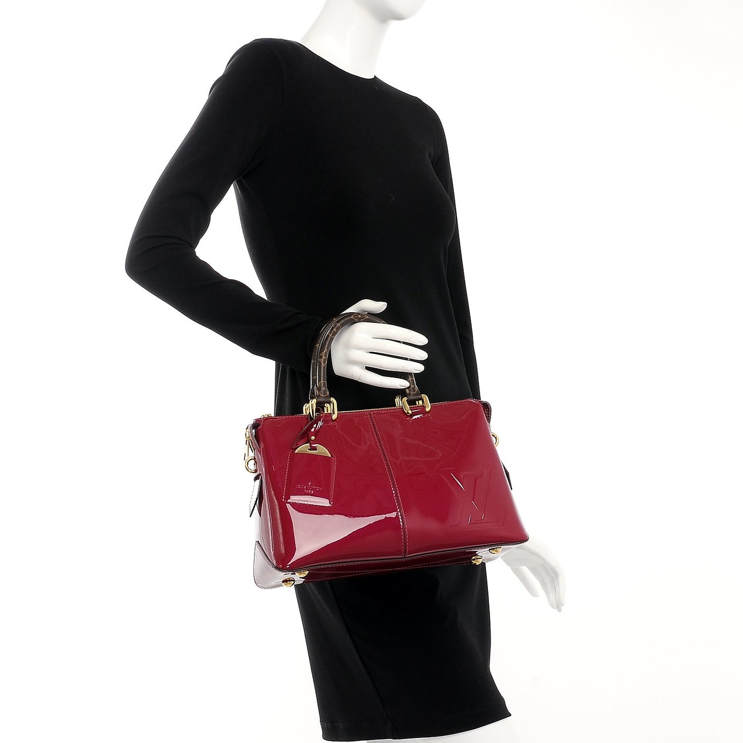 Patent Calfskin Miroir Tote Magenta