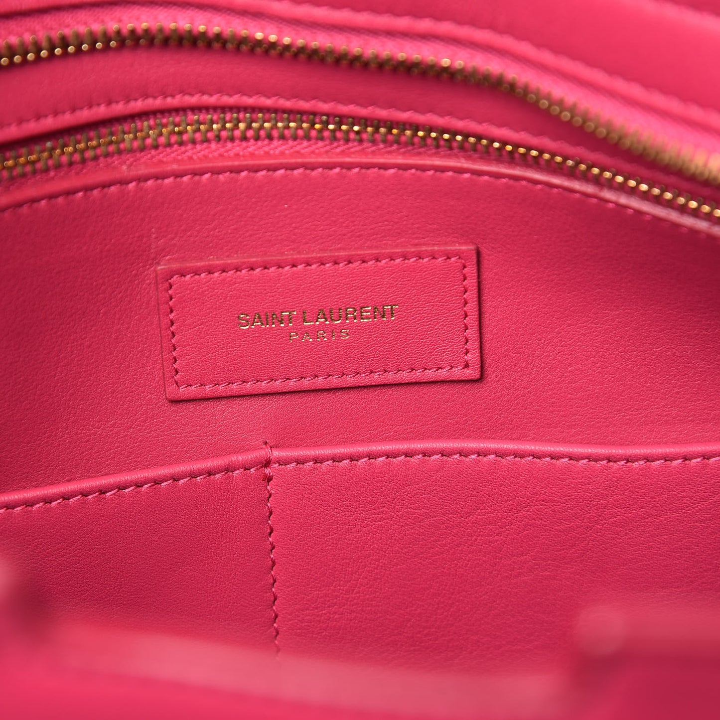 Calfskin Medium Classic Y Cabas Fuchsia