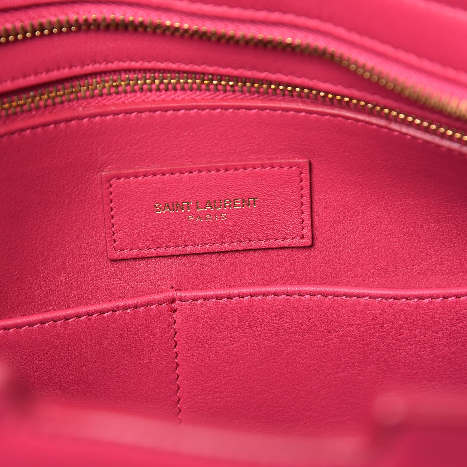 Saint Laurent Calfskin Medium Classic Y Cabas Fuchsia 6 of 14