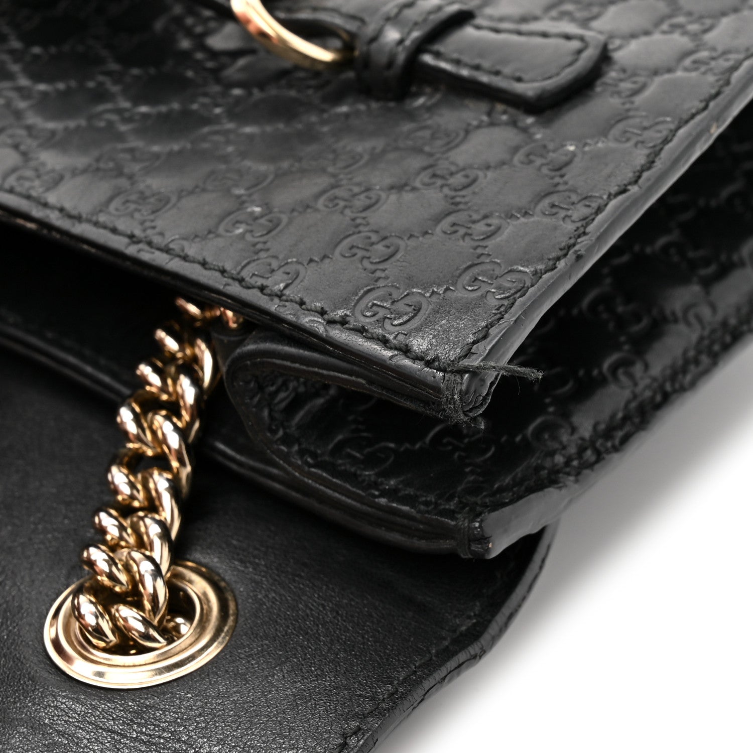 GUCCI エミリー Gucci Microguccissima Mini Emily Chain Shoulder Bag Black 1823174