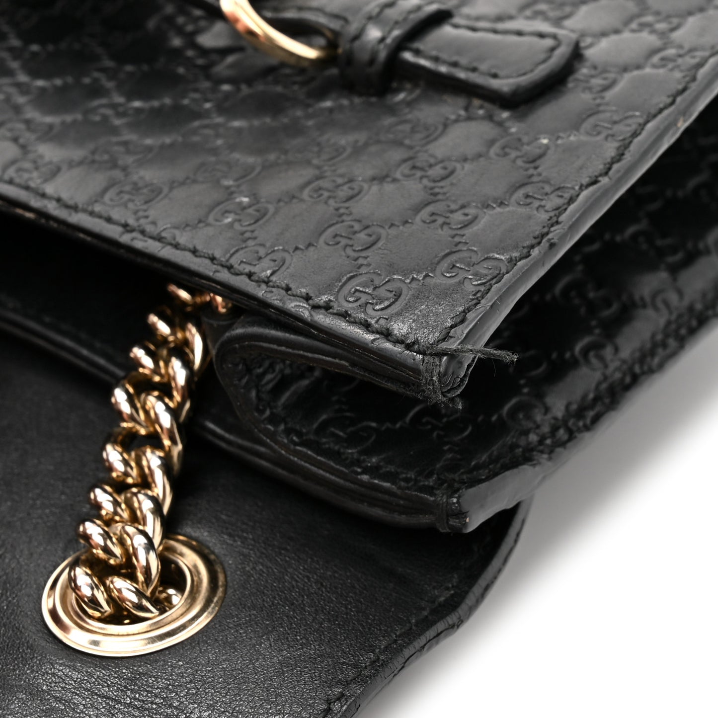Microguccissima Mini Emily Chain Shoulder Bag Black