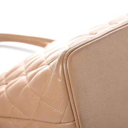 Chanel Caviar Quilted Medallion Tote Beige 12 of 13