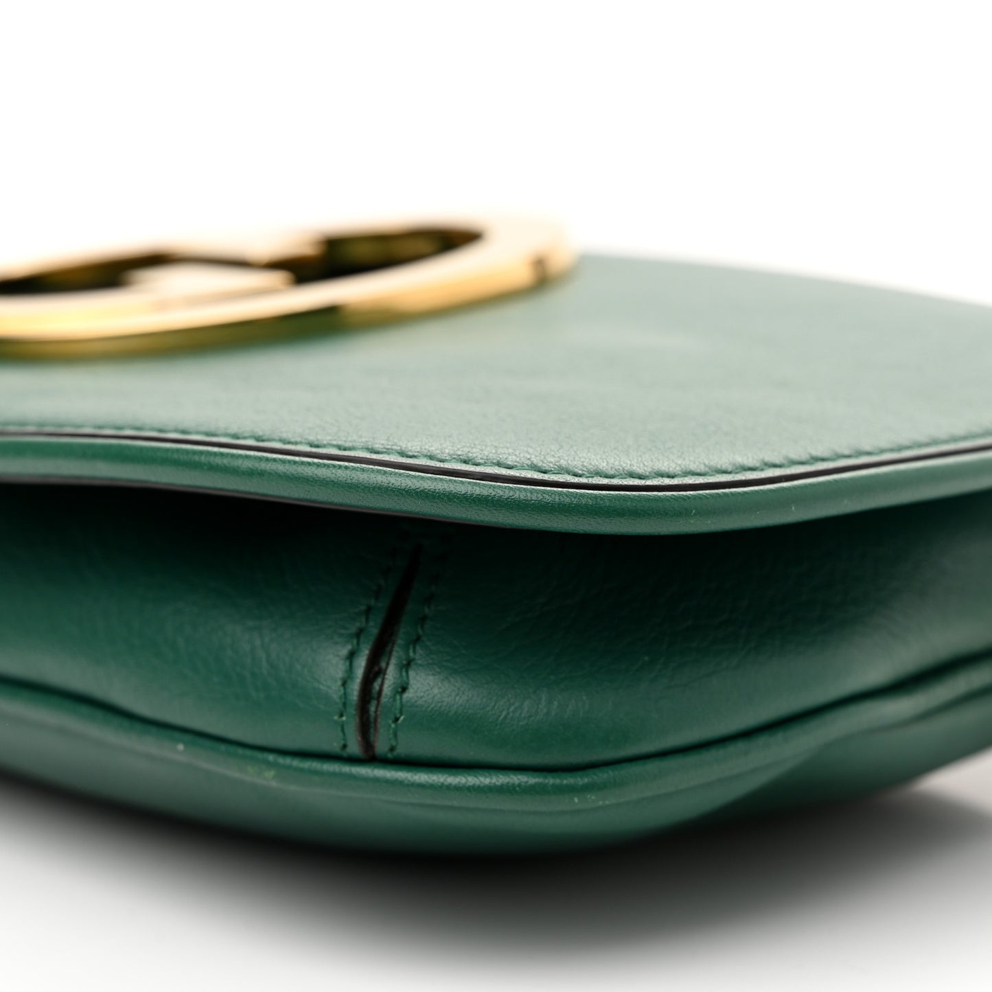 Roxy Calfskin Blondie Chain Shoulder Flap Bag Emerald