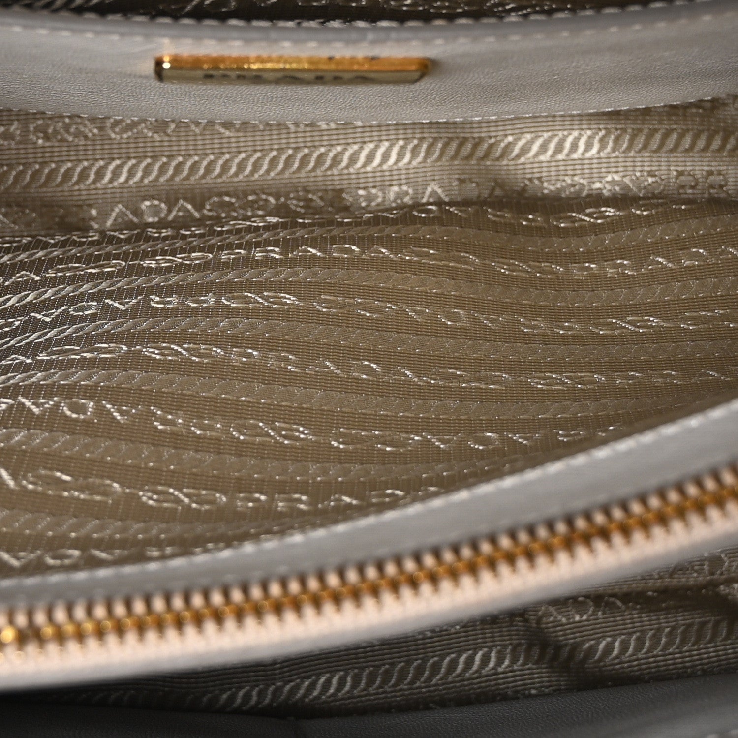 Prada Saffiano Lux Bi-Color Promenade Tote Talco Pomice 5 of 10