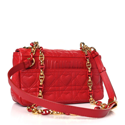 Christian Dior Calfskin Cannage Dioramour Small Caro Bag Bright Red 3 of 10