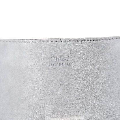 Chloe Suede Smooth Calfskin Drew Shoulder Bag Fresh Blue 5 of 8