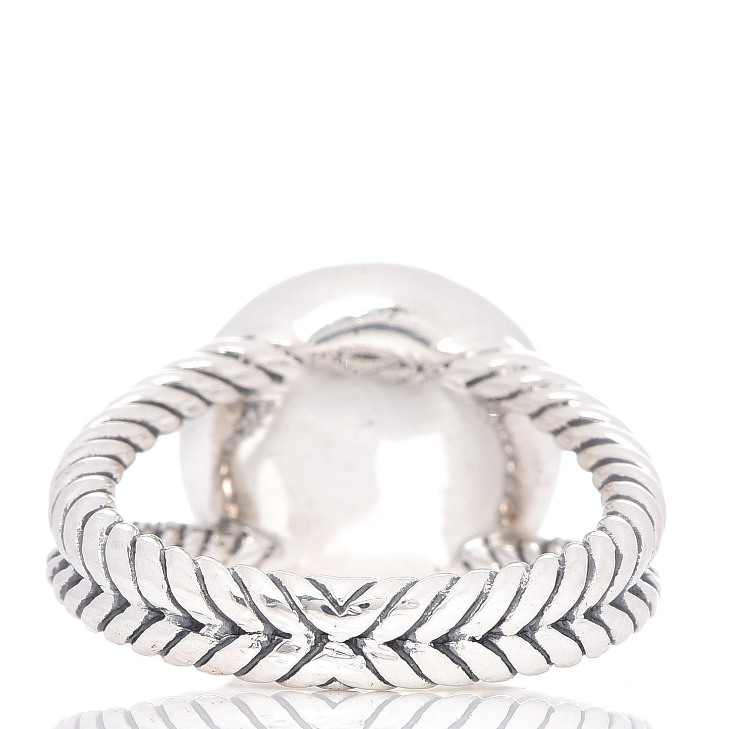 Sterling Silver Diamond Pearl 8mm Petite Cerise Ring 51 5.75
