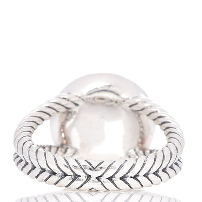 David Yurman Sterling Silver Diamond Pearl 8mm Petite Cerise Ring 51 5.75 4 of 5
