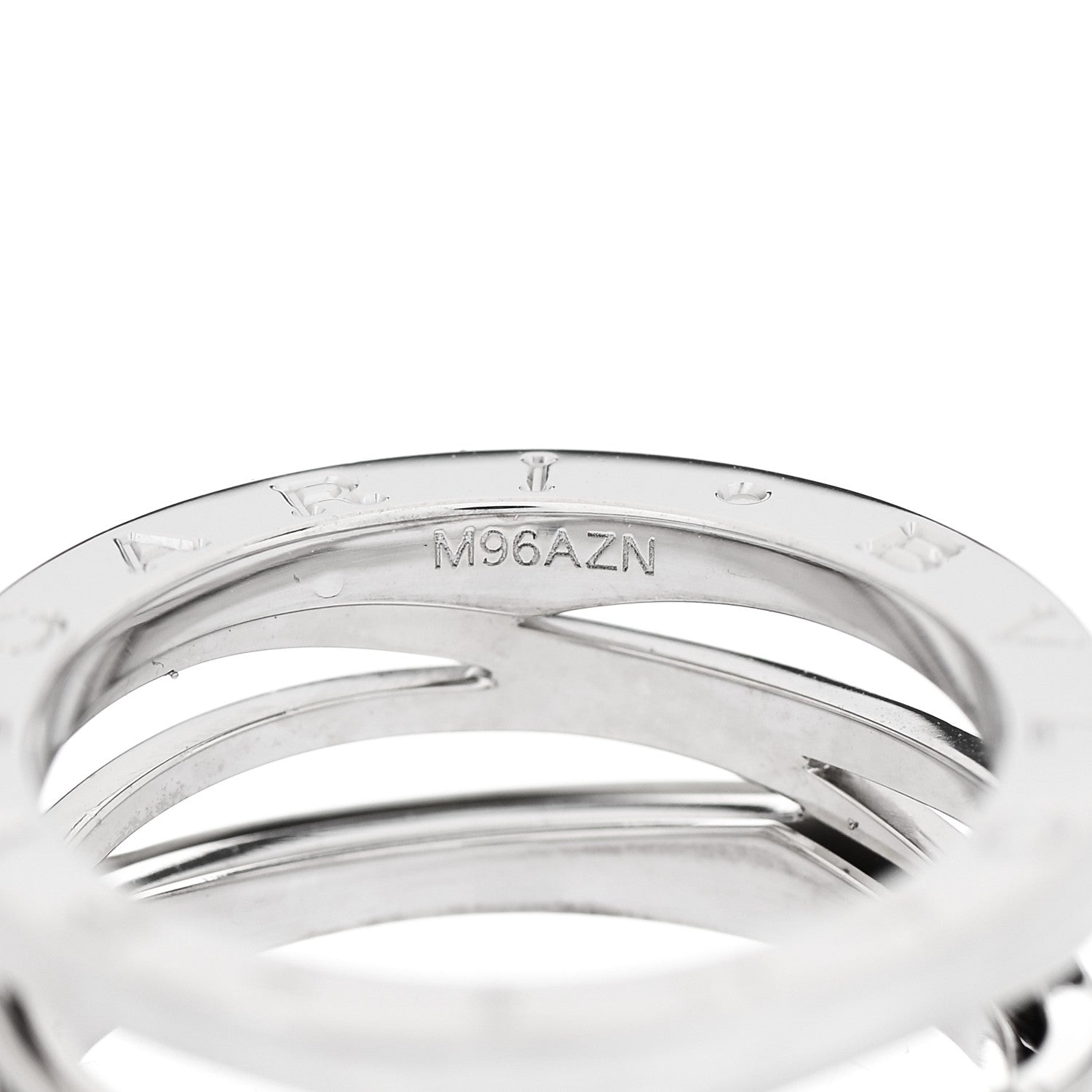 Bulgari 18K White Gold B.Zero1 Legend Three-Band Ring 58 8.25 7 of 8