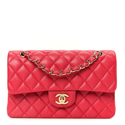 Chanel Caviar Quilted Small Double Flap Dark Pink 1 of 11