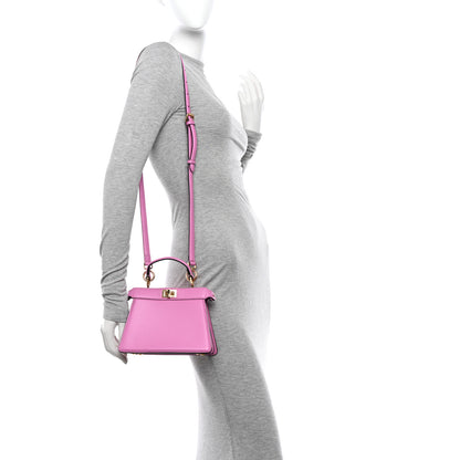 Fendi Shiny Nappa Petite Peekaboo I SEE U Satchel Rosa 2 of 11