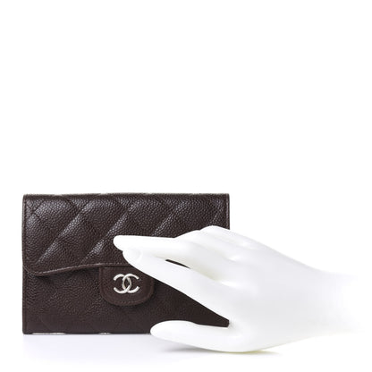 Chanel Caviar Quilted Small Flap Wallet Brown 2 of 9