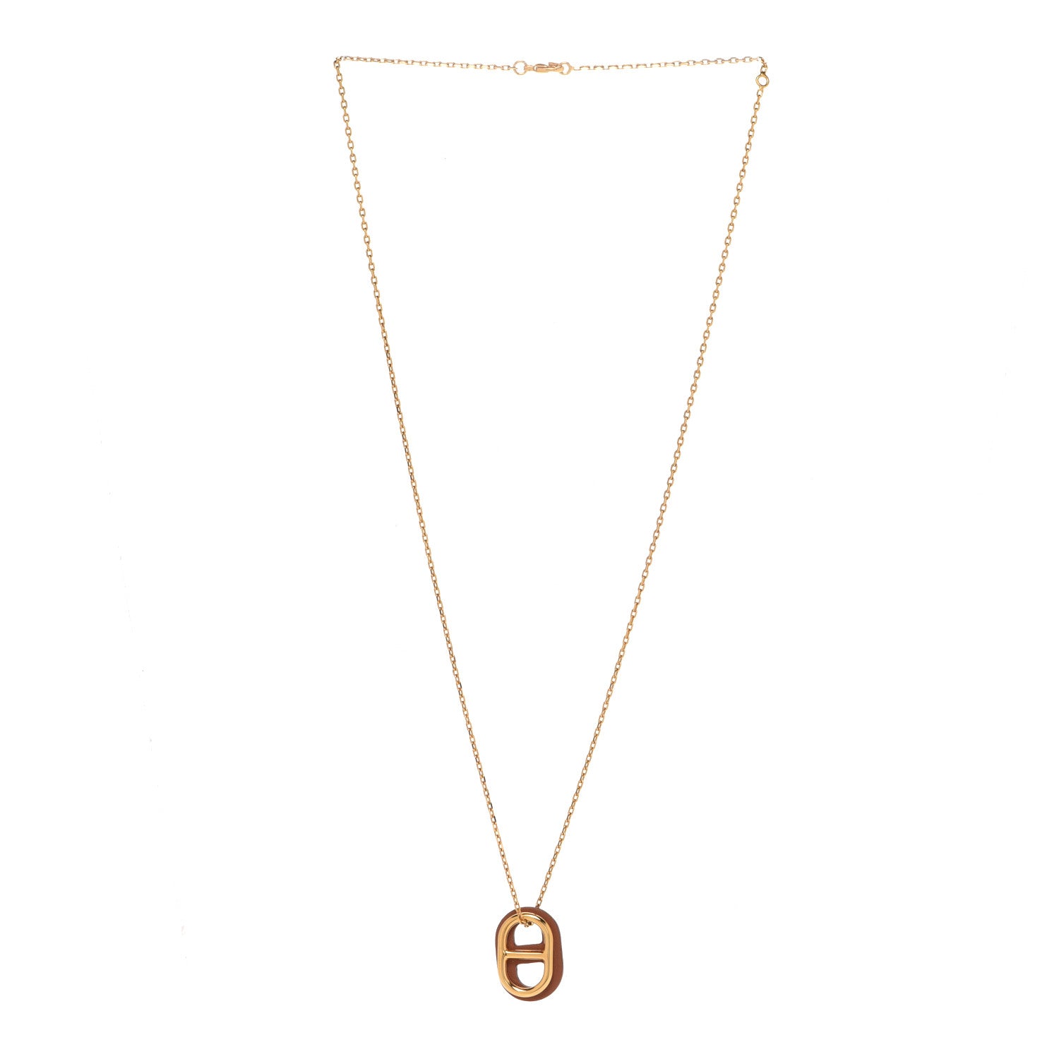 Hermes Swift O'Maillon Pendant Necklace Gold 3 of 8