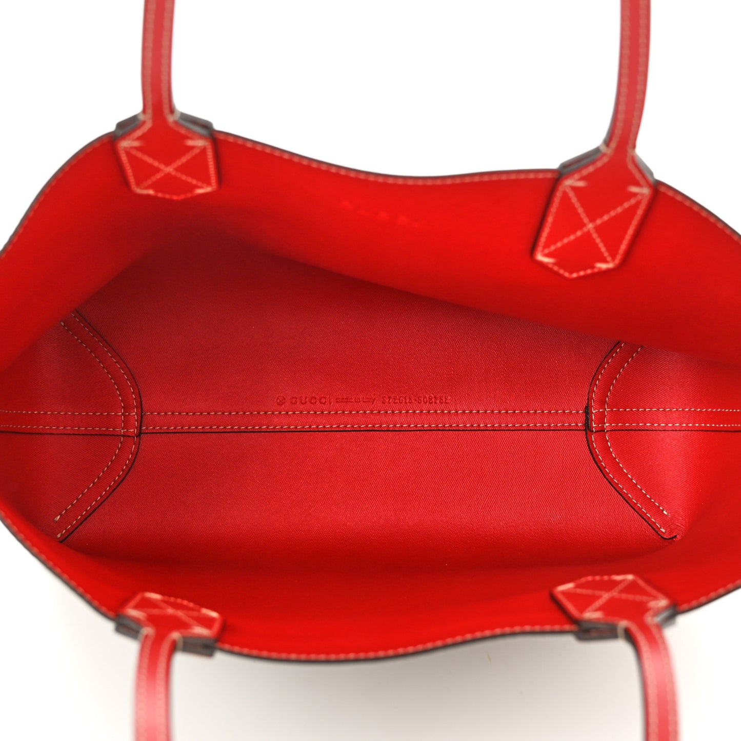 GG Supreme Monogram Small Reversible Tote Beige Red