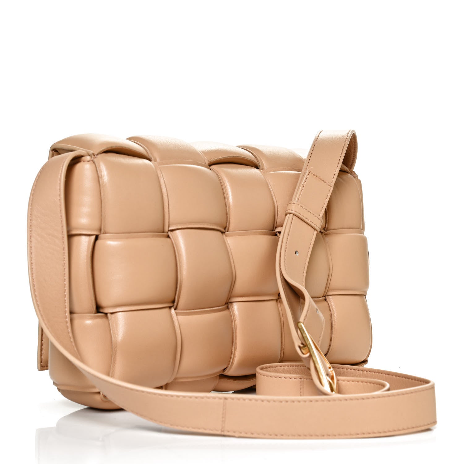 Bottega Veneta Nappa Maxi Intreccio Padded Cassette Crossbody Bag Almond 3 of 8