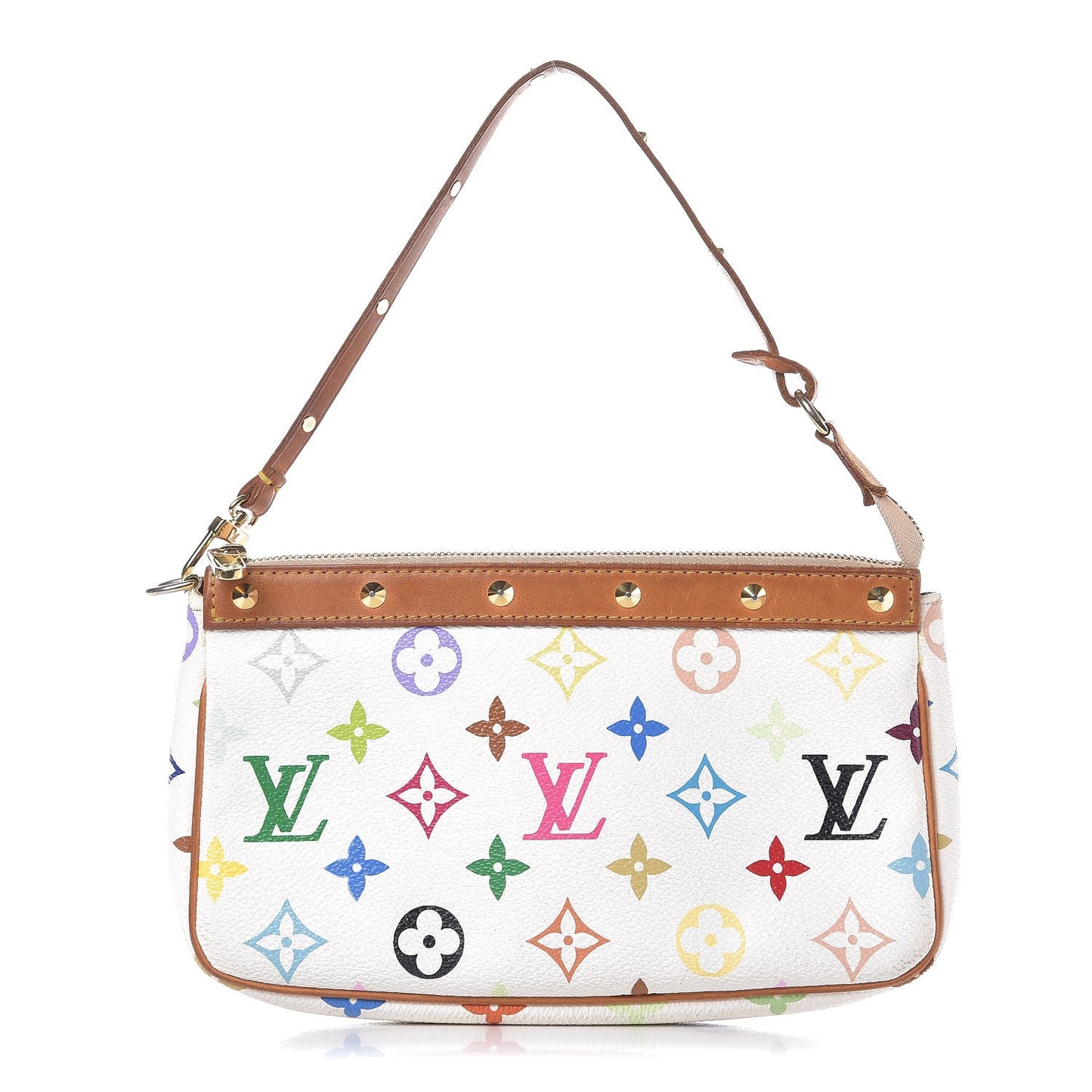 Monogram Multicolor Pochette Accessories White