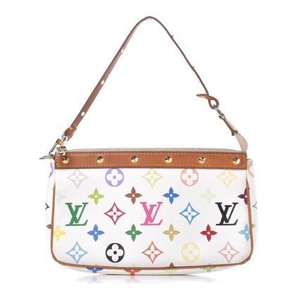Louis Vuitton Monogram Multicolor Pochette Accessories White 1 of 12