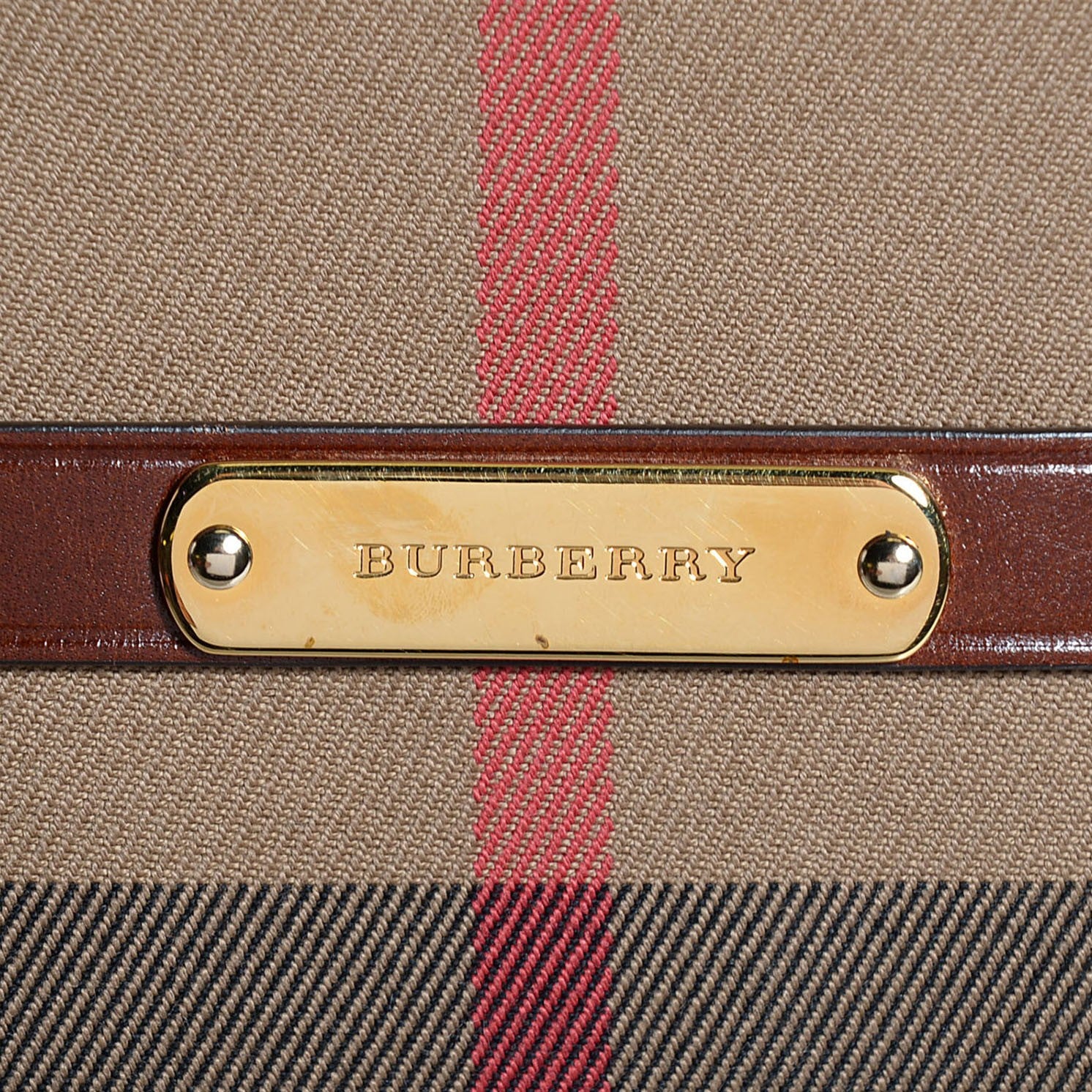 Burberry Bridle Calfskin House Check Small Orchard Bowling Bag Deep Claret 12 of 12