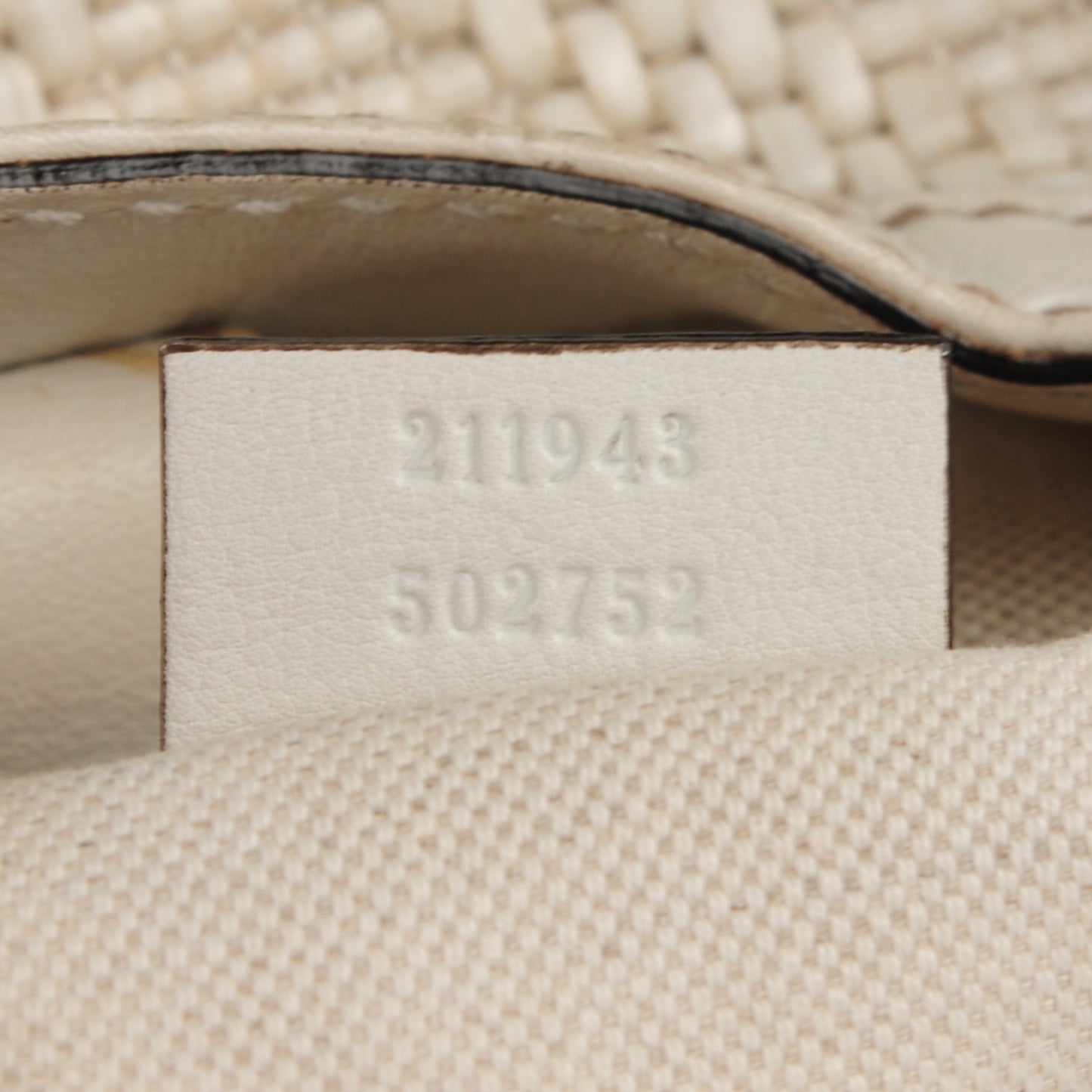 Woven Guccissima Large Sukey Tote Off White