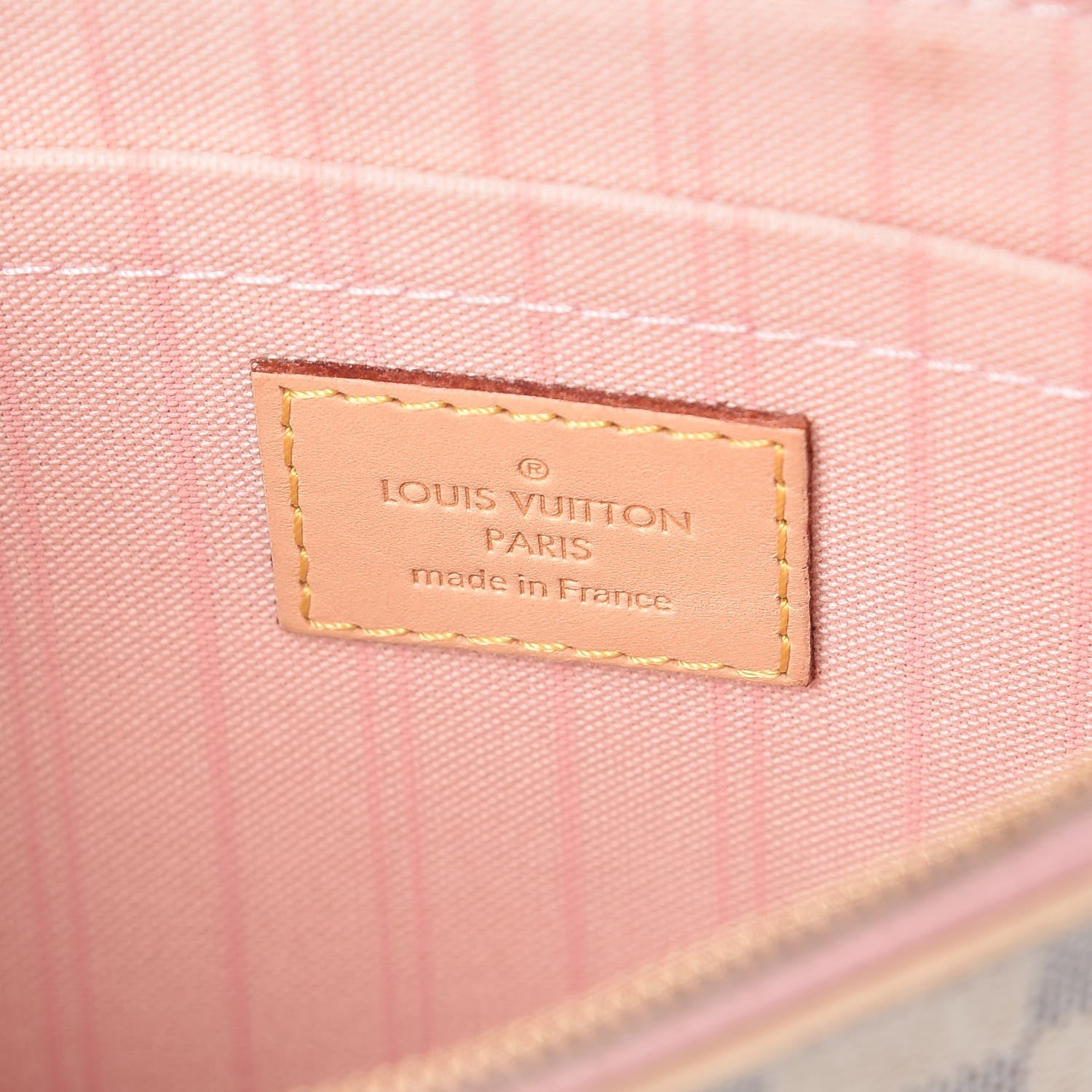 Louis Vuitton Damier Azur Neverfull MM GM Pochette Rose Ballerine 6 of 14