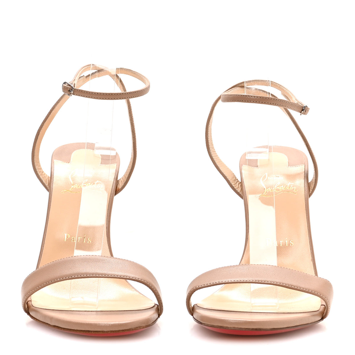 Christian Louboutin Nappa Loubigirl 100 Sandals 40.5 Nude 3 of 7