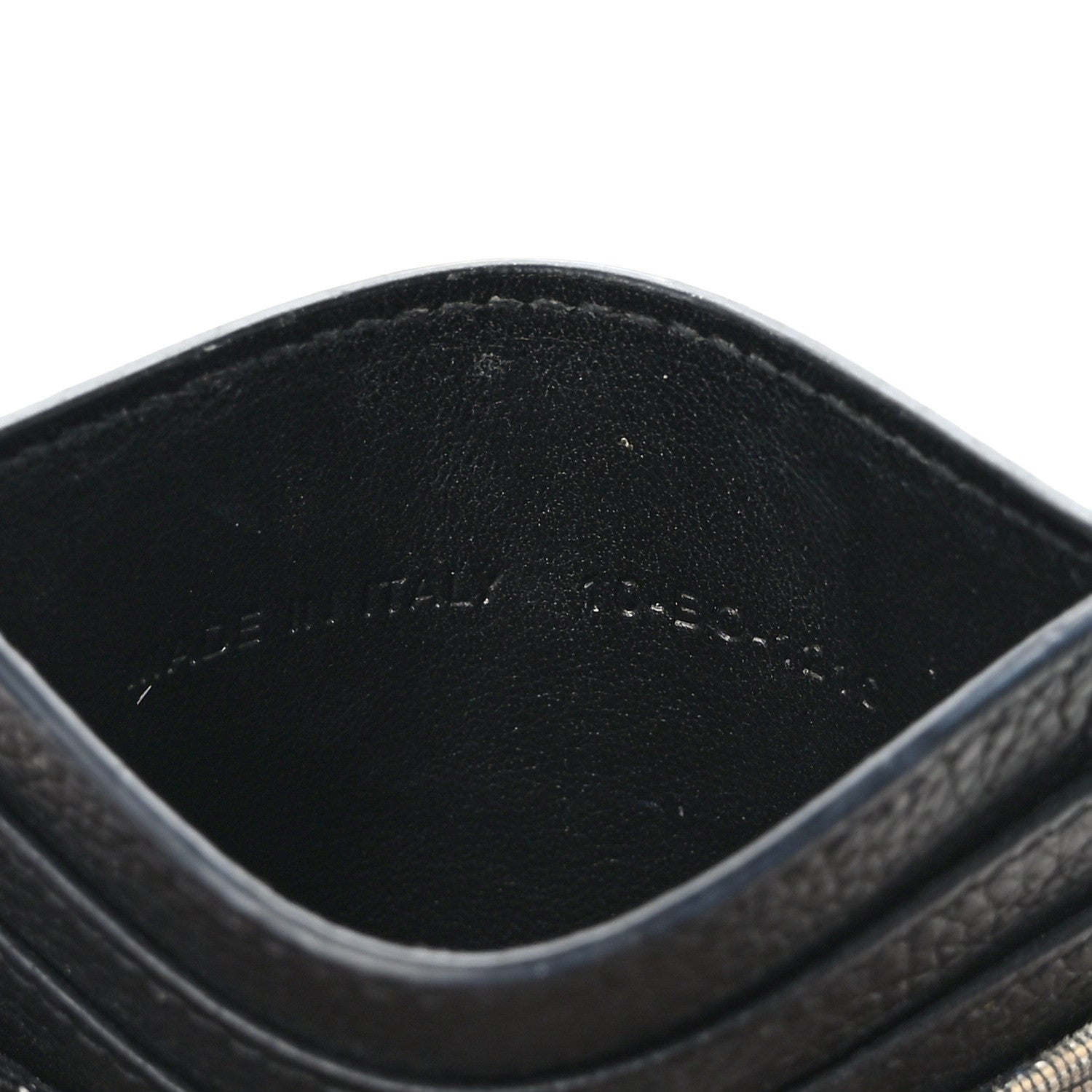 Christian Dior CHRISTIAN DIOR Grained Calfskin Oblique Card Holder Black 7 of 7