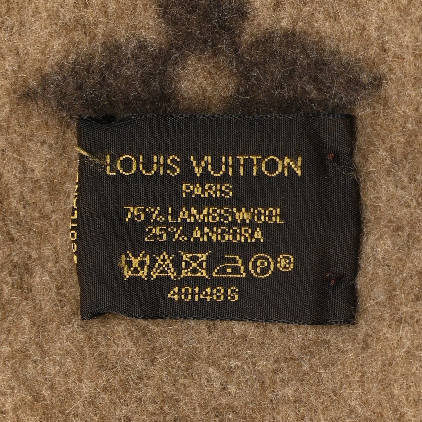 Wool Cashmere Monogram Blanket Marron