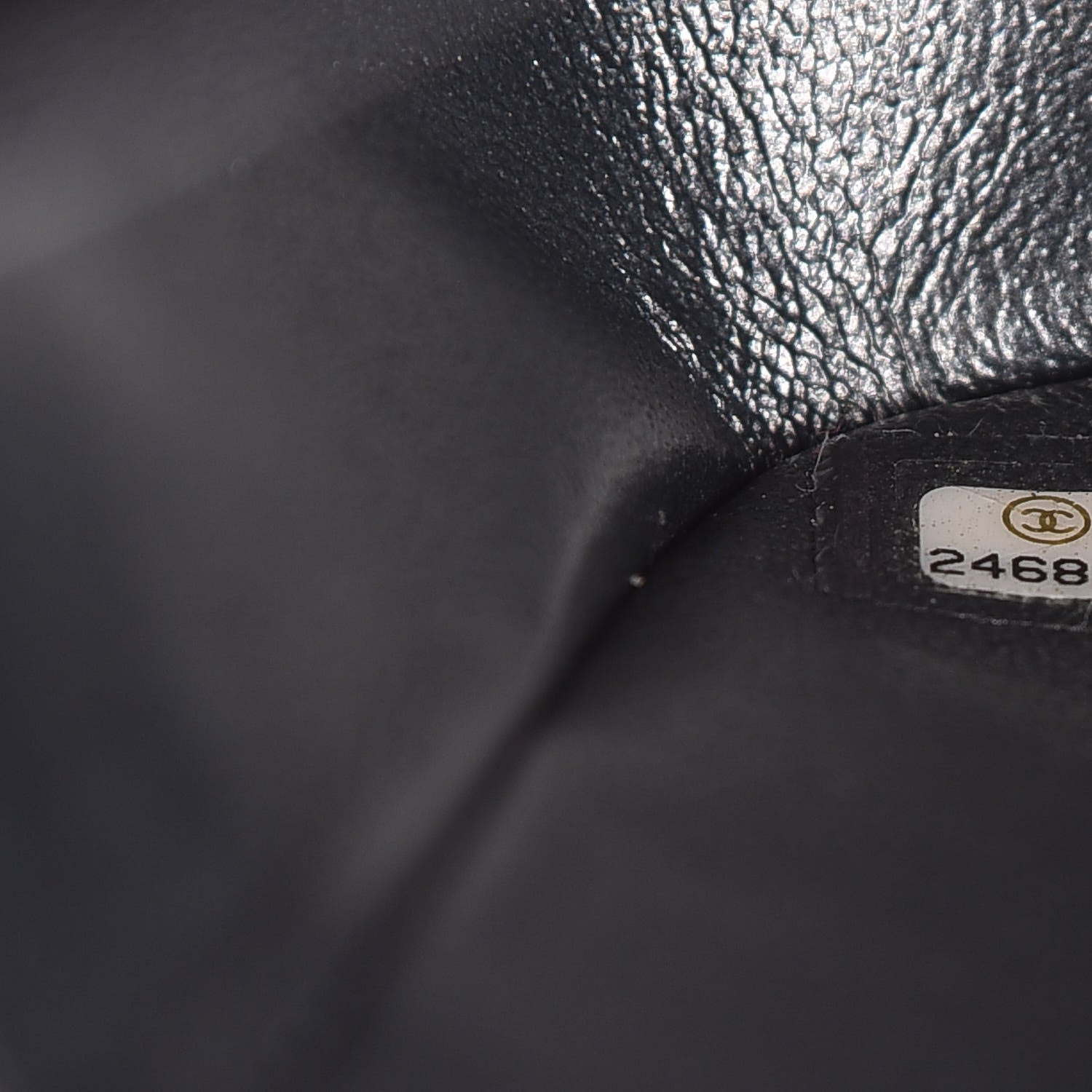 Chanel Iridescent Caviar Chevron Quilted Medium Double Flap Black 7 of 10