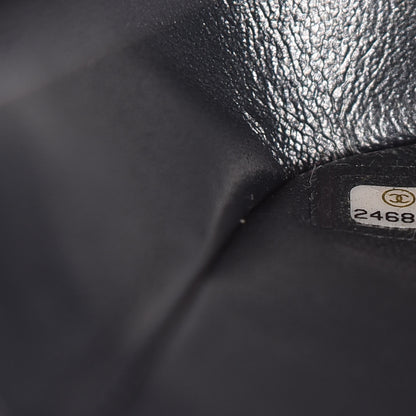 Chanel Iridescent Caviar Chevron Quilted Medium Double Flap Black 7 of 10