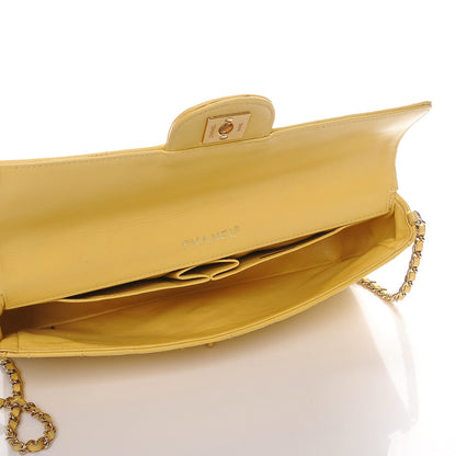 Chanel Lambskin East West Chocolate Bar Flap Yellow 5 of 11