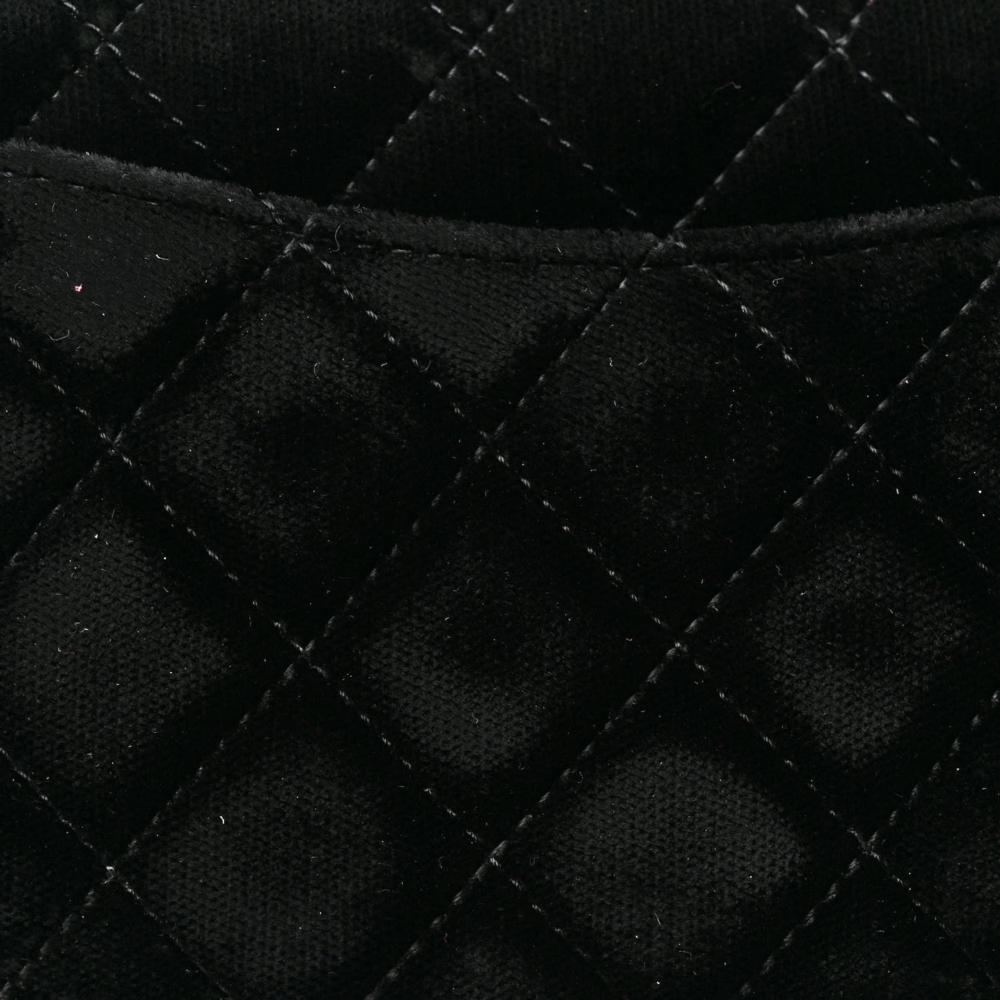 Velvet Quilted Mini Rectangular Flap So Black