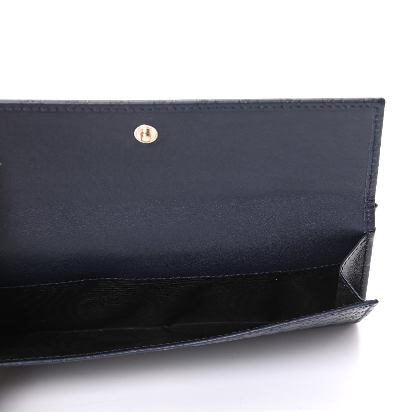 Microguccissima Continental Flap Wallet Navy