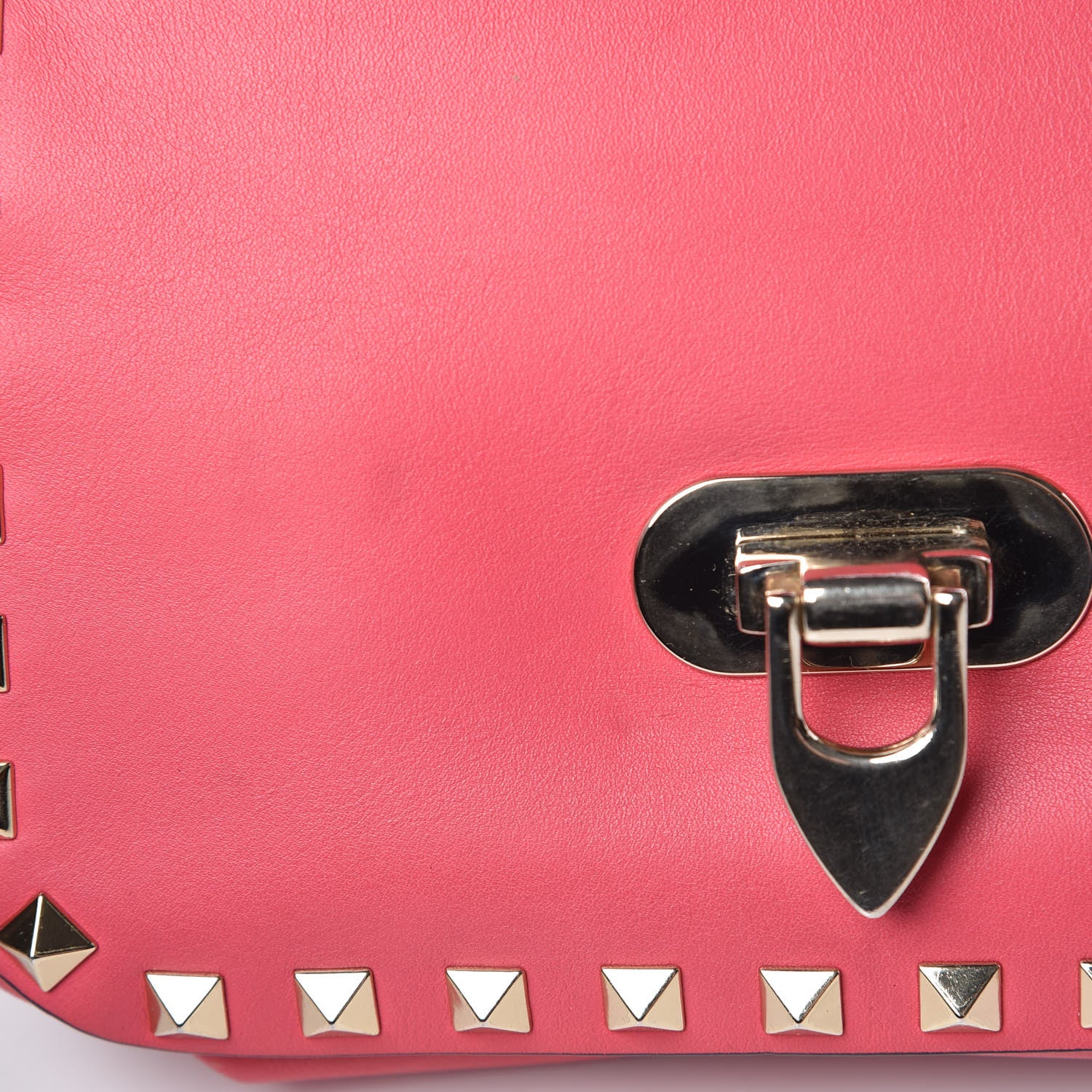 Valentino Garavani Vitello Mini Rockstud Flap Saddle Crossbody Bag Deep Rose 10 of 12