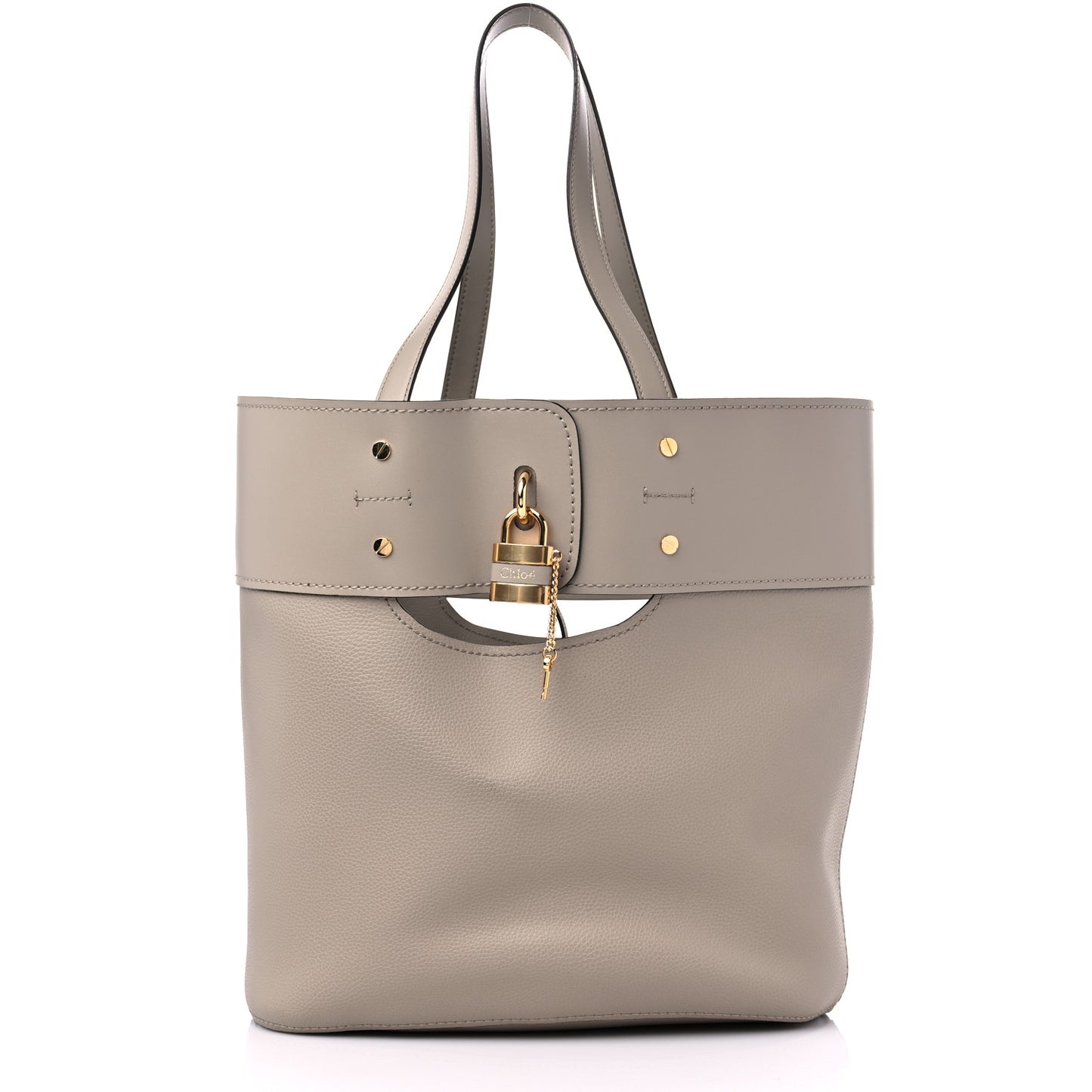 Smooth Grained Calfskin Medium Aby Tote Motty Grey
