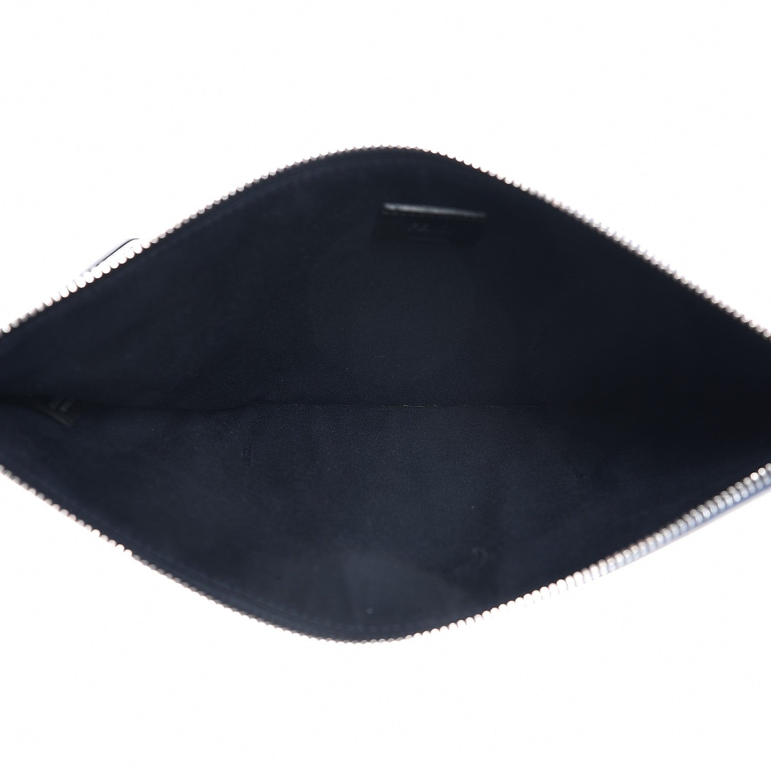 Fendi Metallic Vitello Elite Monster Eyes Pouch Navy Multicolor 5 of 8
