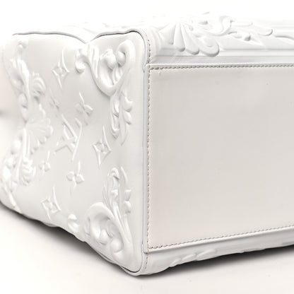 Louis Vuitton Calfskin LV Ornament Sac Plat 24H Optic White 8 of 9