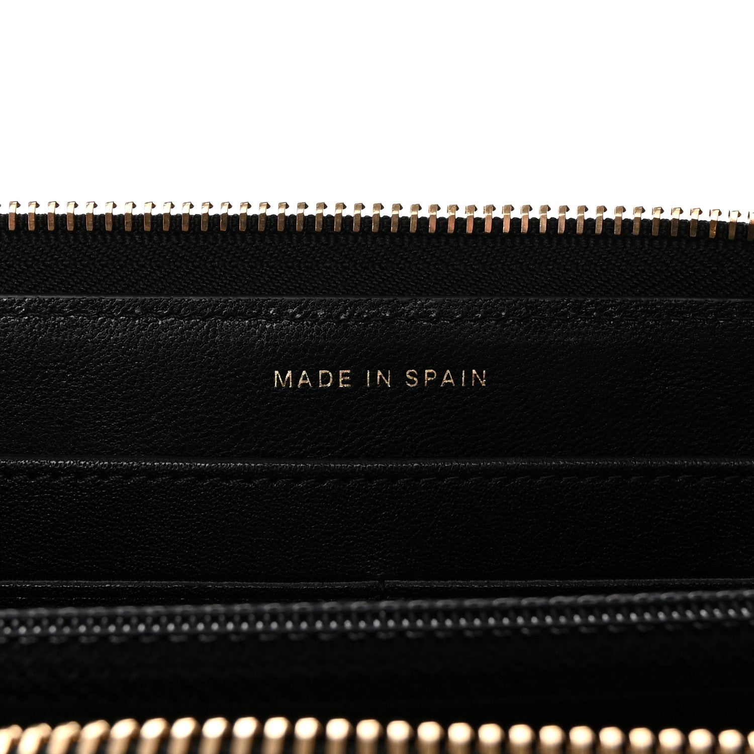 Chanel Sheepskin Chevron Quilted Mademoiselle Vintage Zip Around Wallet Black 6 of 11